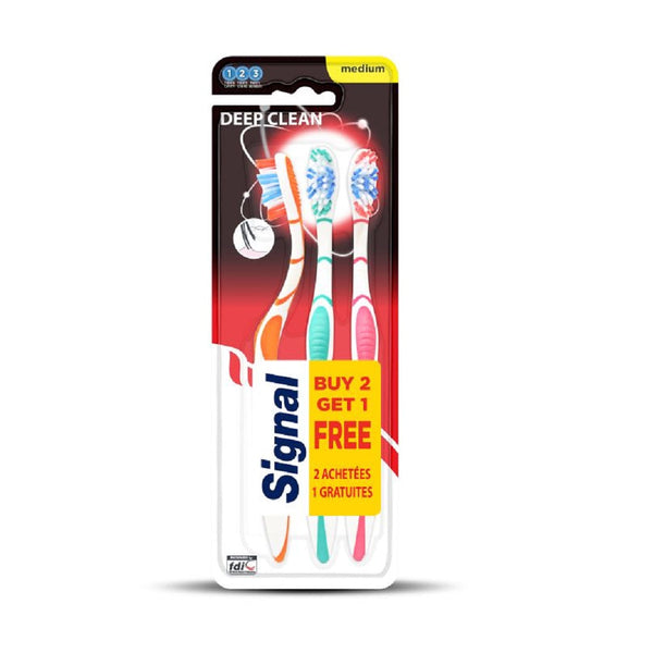 Signal Toothbrush Deep Clean Medium 2+1 Free